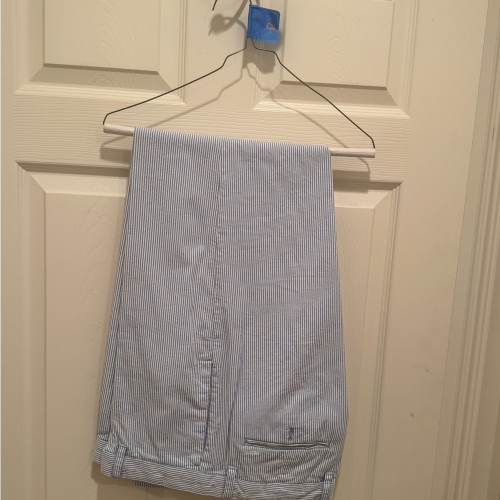 Izod Seersucker Blue Striped Pants